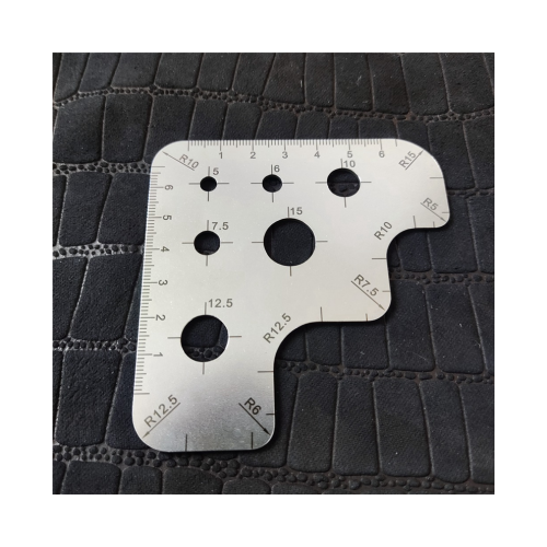 Leather cutting angle ruler, scale ruler, tool ruler, R-measuring device, arc ruler 1