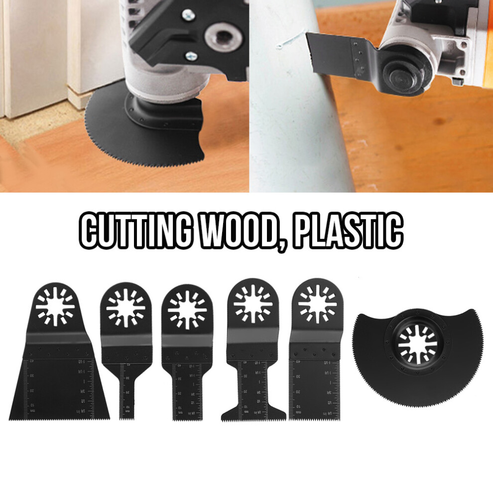 6Pcs Oscillating Multitool Saw Blades, High-Carbon Steel, 10Mm-88Mm 7651392644209