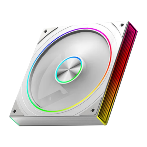 PC case fan, star ring, cyclic mirror, light, cooling fan, white, A
