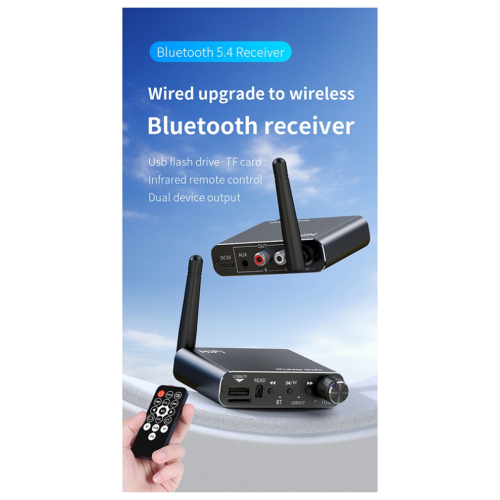Bluetooth 5.4 Audio-Transmitter/Receiver mit 3,5-mm-AUX-Anschluss für USB 1