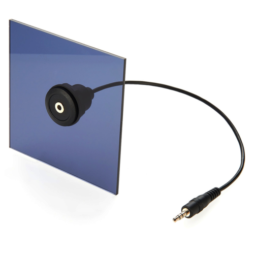 Round panel mount, 3.5 mm plug to 3.5 mm socket, dashboard for car and truck 1