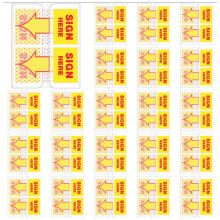1250 skyltar här, 2,5 cm, datumetiketter