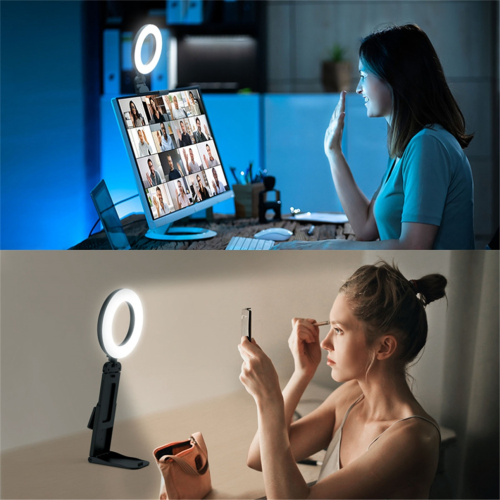 New LED selfie light with clip-on ring light and phone holder 1