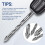New Four-flute Sawtooth Eccentric Drill Bits Size 5/6/8/10/12mm 4