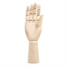 Holzhandmodell, Handfiguren, drehbare Gelenkzeichnung, 12 Zoll