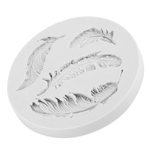 DIY Silicone Feather Shape Cake Mold Chocolate Maker, 10.8cm
