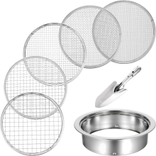 Bodemzeefset, roestvrij staal, 5 maten, diameter 20 cm