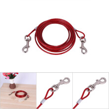 Long Steel Wire Dog Leash 5mm x 5m Outdoor Camping Picnic Strong Safety Cable