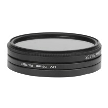 58mm Optical Glass Lens Filter Kit UV CPL FLD for DSLR Camera with Storage Bag