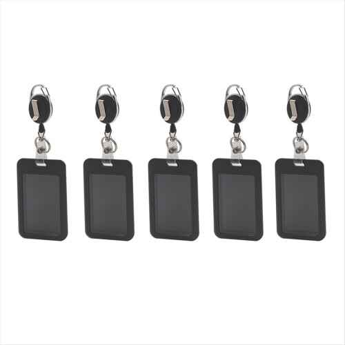 Work permit card set – retractable, neck-worn document card set