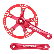 Fahrrad-Kurbelgarnitur mit quadratischem Loch, Geschwindigkeits-Klappkurbelgarnitur, Rot