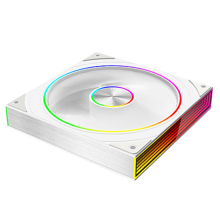 PC-Gehäuselüfter, Sternring, zyklischer Spiegel, Licht, Kühllüfter, Weiß B