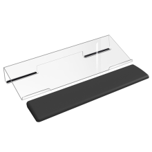 Acryl toetsenbordstandaard, transparant, ergonomisch, kantelverstelling B