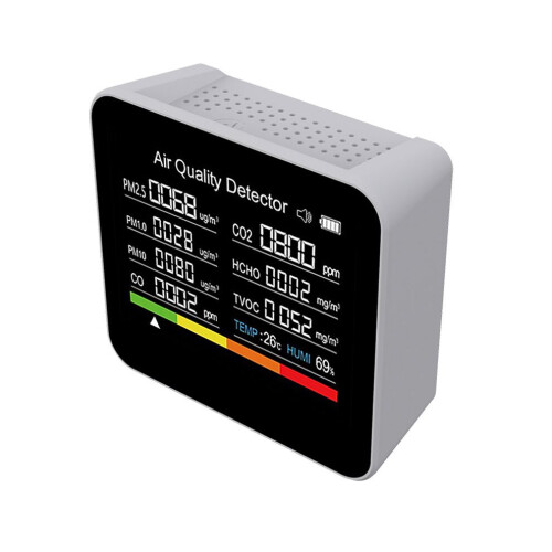 9 In1 Luftqualitätsmonitor Messgerät Kohlendioxid PM2.5 PM1.0 Erkennung 2