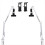 2-piece, adjustable embroidery frame stand in white for handicrafts 1
