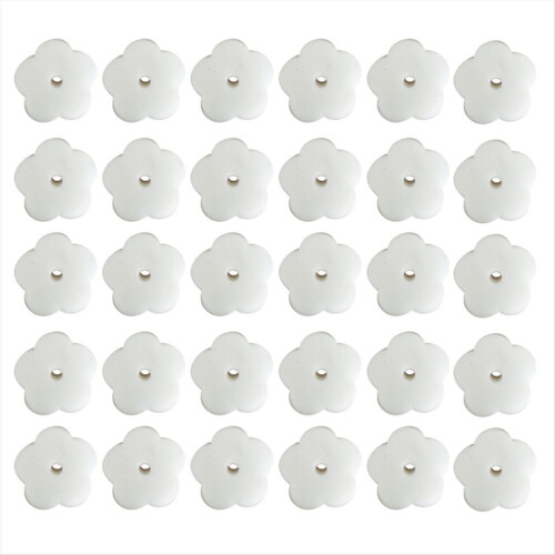 30 flower-shaped filter sponges, white, for swimming pools
