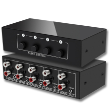 3,5-mm-Aux-Klinke + bidirektionaler Stereo-Audioschalter (L/R)