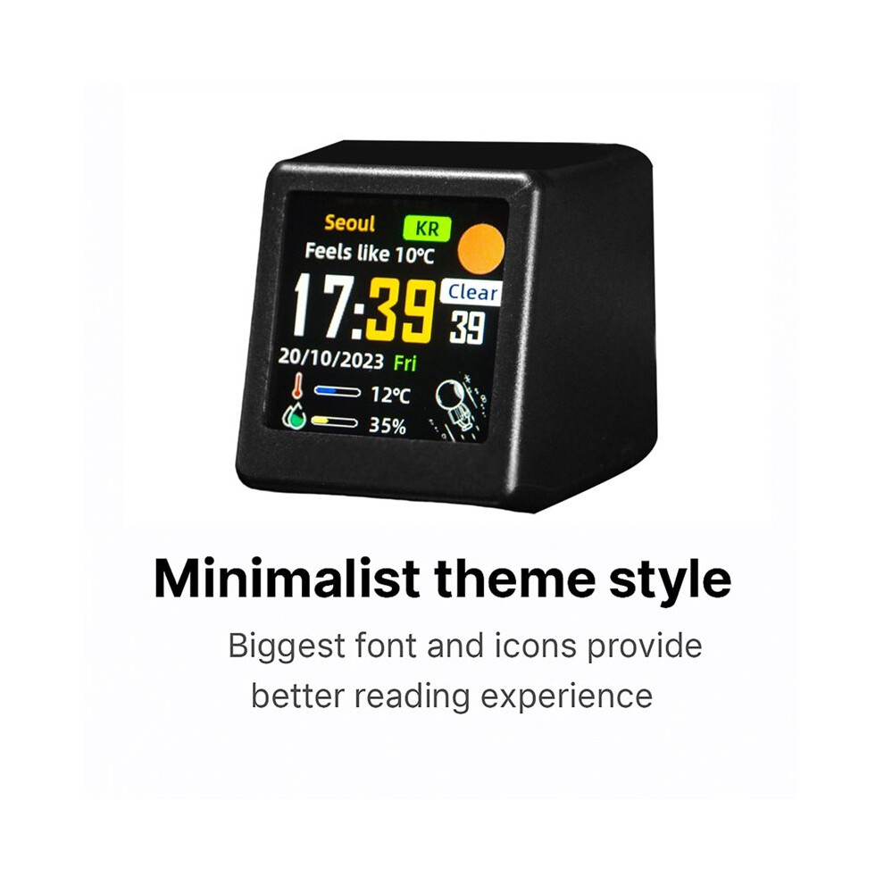 Wifi Desktop Animated Weather Clock Weather Temperature Humidity Clock Gif Animation Full-Screen Display Meter A 6032993229131