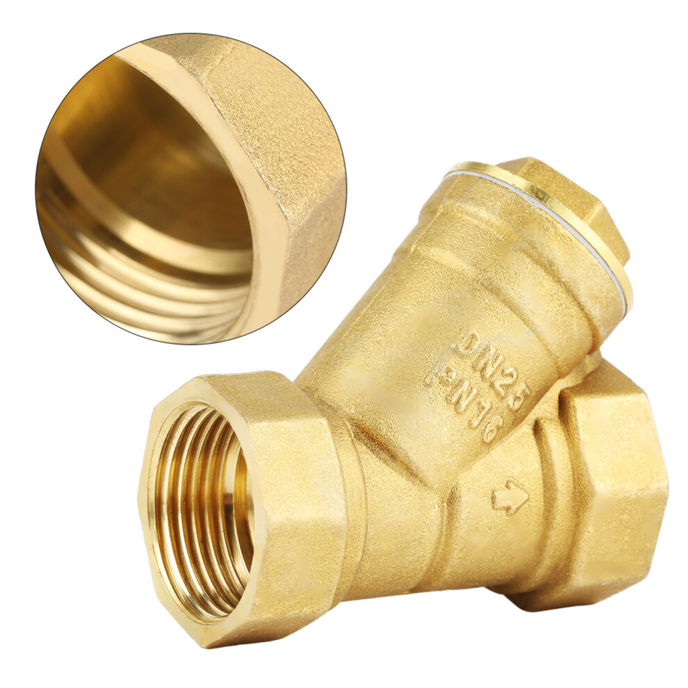 Brass Y Shaped Strainer Filter Valve Connector 1" Bspp Female Thread Plumbing 6901392645272