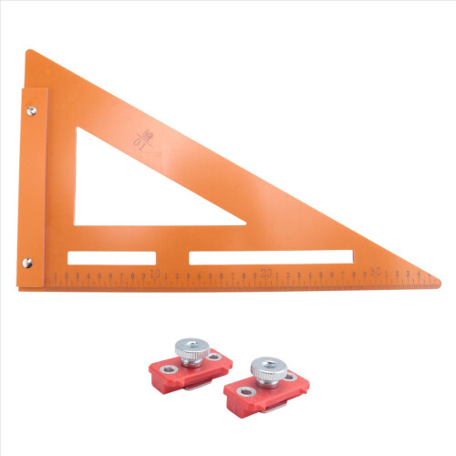 Multi-purpose triangle ruler with positioning slider, universal