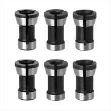 6-piece set of collets: 6, 6.35, 8 mm collets, collet chucks, milling cutter accessories