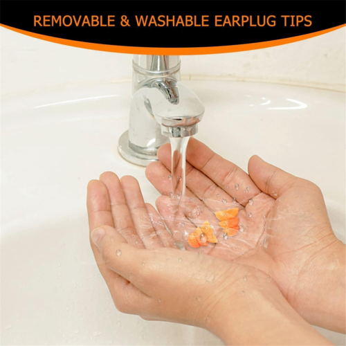8 reusable, washable silicone earplugs for hearing protection 2
