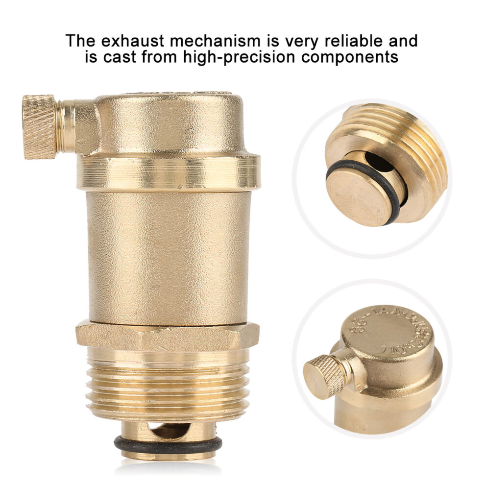 Brass Dn25 G1 Automatic Air Vent For Solar Heating Water Heater Pressure Relief 4691392645724