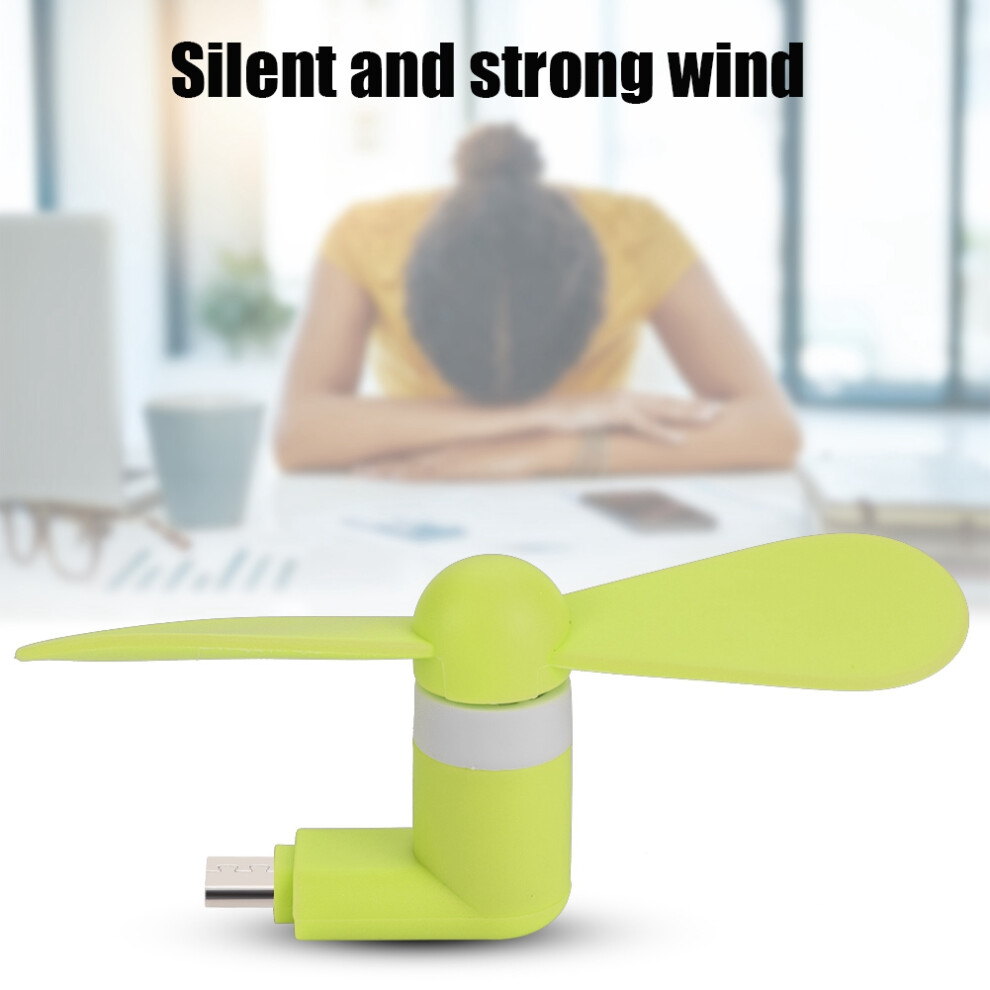 Ultra Quiet Mini Handheld Micro Usb Fan For Android Smartphones Â Green 7611392641042