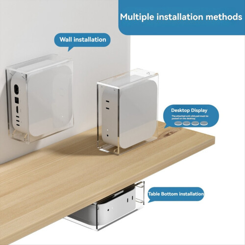 Desktop stand for 2024 Mac Mini M4, desktop wall mount 1