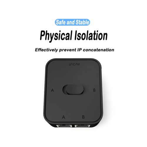 2-Port Gigabit Network Switch RJ45 Switch Network Splitter - Black 1