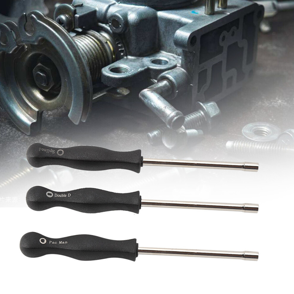 3Pcs Carburetor Adjustment Tools Set - & 15.2Cm Black/Silver 4971392642368