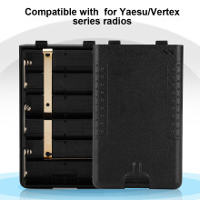 6 Slot AA Radio Battery Case Shell for Walkie Talkies, Black, 9.5 x 5.8 cm