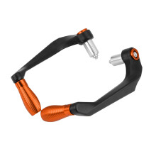 22mm Motorcycle Clutch Brake Levers Guard Orange Handlebar Protector for Safety