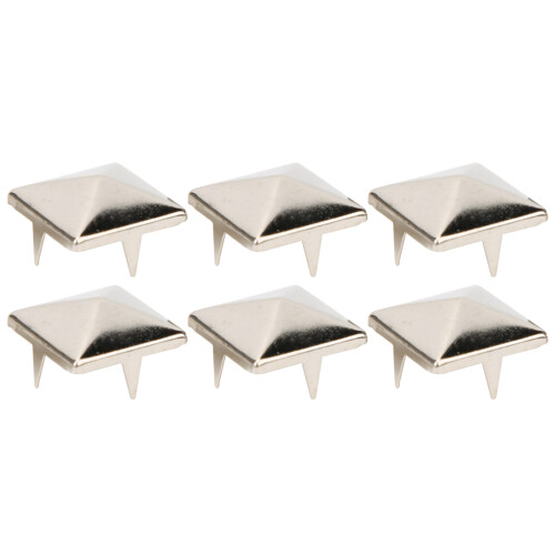 100pcs Silver Pyramid Rivets 12mm for Custom Leather and Denim Designs