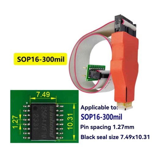 SOP16 300MIL Chip Download, Burn and Write – Spring-Loaded Probe 1