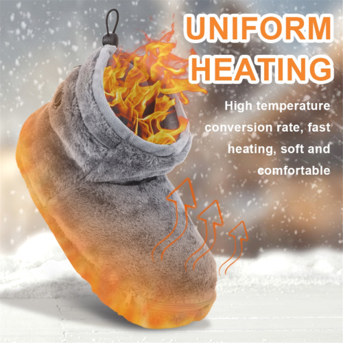 USB-beheizbare Schuhe, warme Winterstiefel, bequeme Plüschschuhe 2