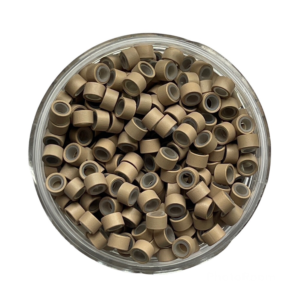 Unisex Not,Specified 5Mm Silicone Lined Micro Beads Dark Blonde 1000Pcs Rings Link Tip Loop Hair Extensions