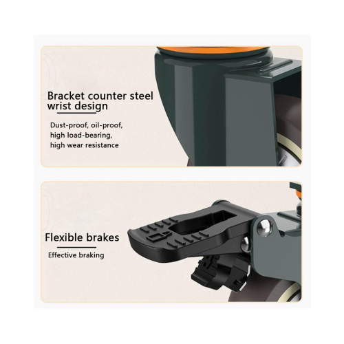 Swivel casters, 4 pieces, high-performance wheels with M16 thread 1