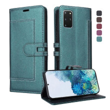 () Flip Case For Samsung Galaxy S20 Plus Magnetic Buckle Closure Kickstand Card Slots RFID Blocking Premium PU Leather