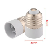 Sockeladapter för E27 till E14-konvertering, lamphållarkonverterare med värmebeständig konstruktion och flamskyddsmedel, lampsockeladapter för