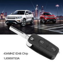 2-Button Car Remote for Golf MK4 Passat ID48 Chip 434MHz Black