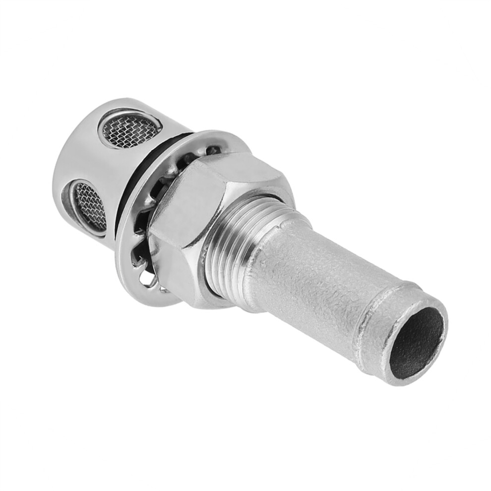 316 Marine Grade Stainless Steel Boat Fuel Vent With Gasket - Straight 4971392669716