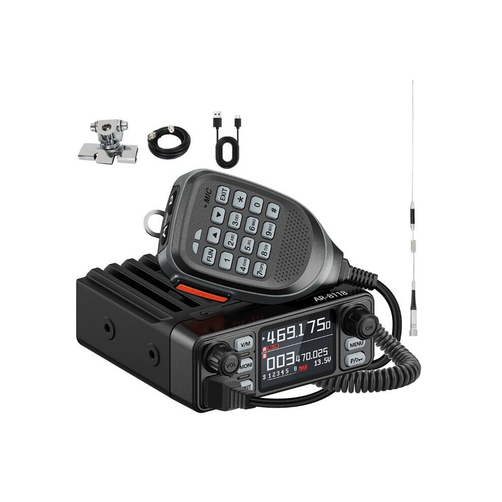 Ar-8118 Dual Band Mobile Radio 25W Hd Voice Dual Ptt Hd Vioce Car Radio Long Range Vhf Uhf Amateur Mobile Radio 4712228381521