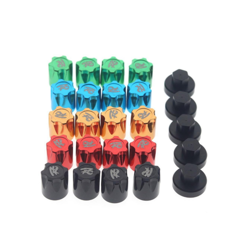 4 pieces metal nut wheel cap, black 1