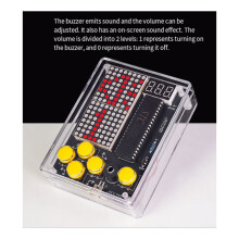 7 Pixel Game Console Elektronische DIY Kits Handheld 51 Single-Chip Computer DIY Lasoefenonderdelen Rood Paars