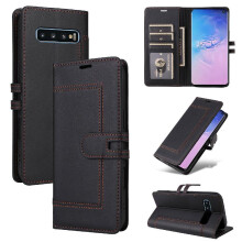 () Flip Case For Samsung Galaxy S10 Plus Premium PU Leather Kickstand Card Slots Magnetic Buckle Closure RFID Blocking
