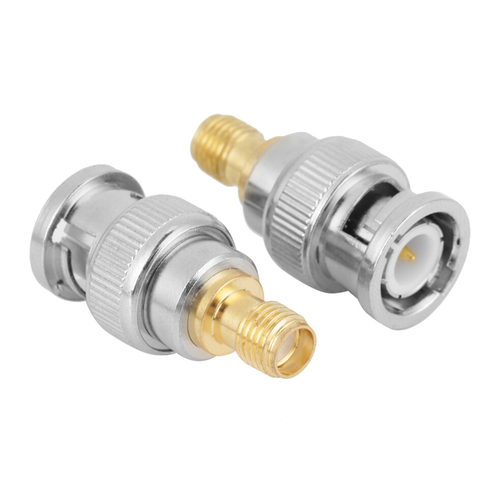 Bnc Male To Sma Female Rf Coaxial Adapter 2Pcs Test Converter For Antennas 4141392648541
