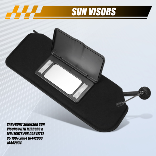 Front sun visor with mirrors and LED lights for C5 2