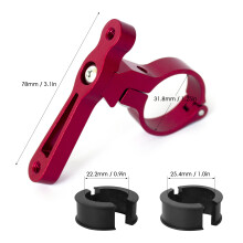 Adjustable Aluminum Bike Water Bottle Cage Holder for 22.2-31.8mm Bars