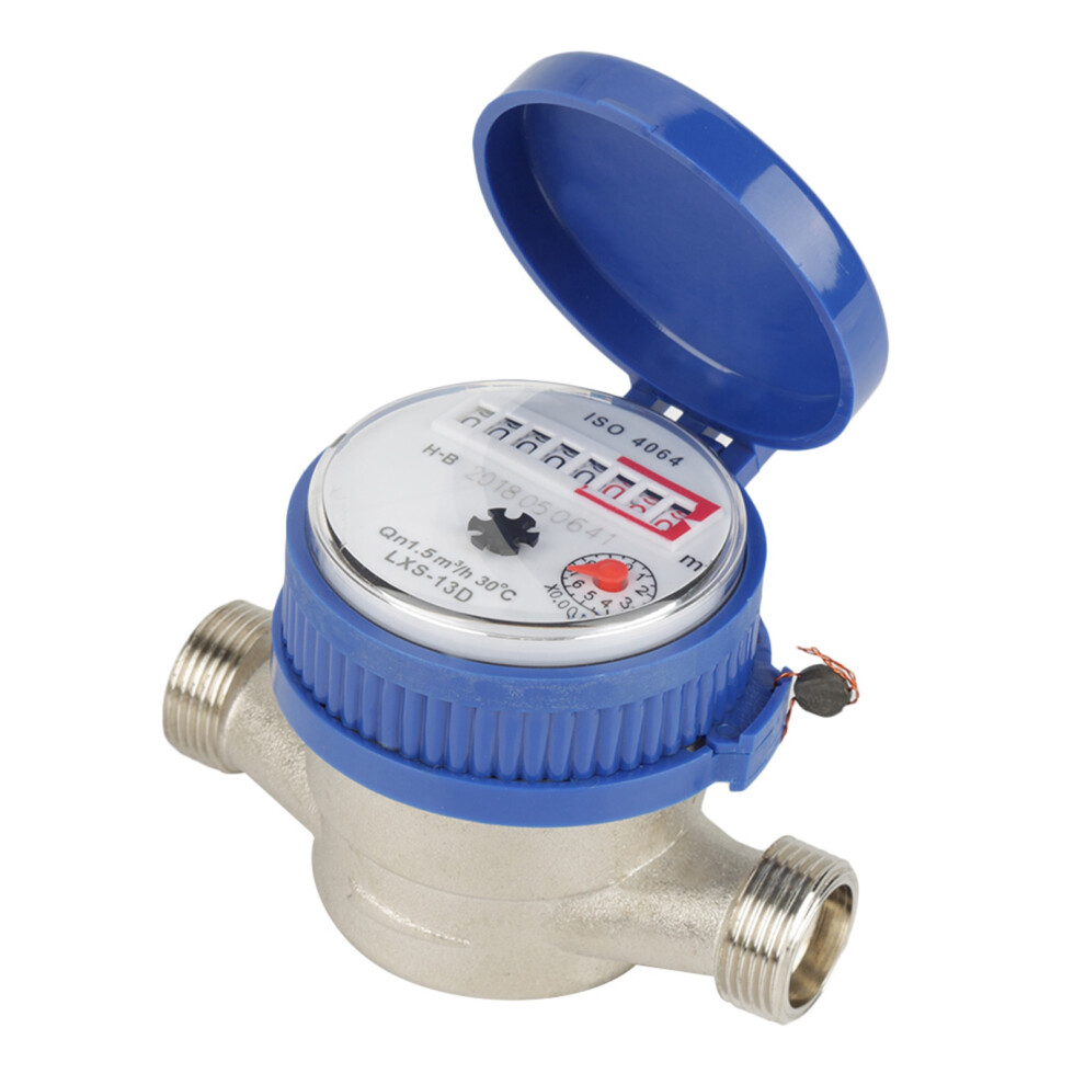 15Mm Cold Water Meter With Fittings, 0.0001 To 99999 Reading 8761392652292